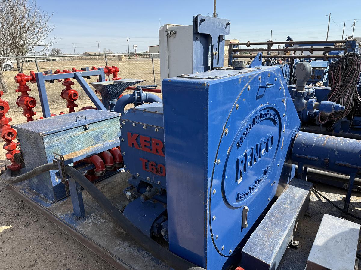 Used 2018 KERR T60 10K WP TRIPLEX WELL SERVICE PUMP P/B CATERPILLAR C18 630-HP, SKIDDED