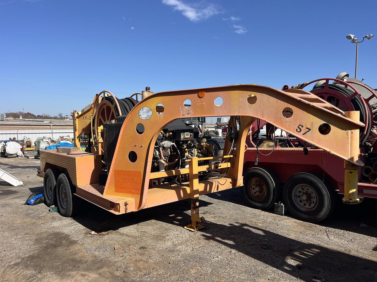 Used 2008 VENTURETECH XK-90 POWER SWIVEL MTD ON T/A GOOSENECK TRAILER