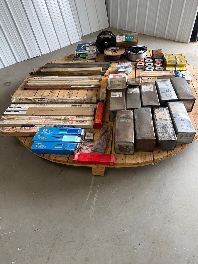 Used PALLET OF ASSORTED WELDING SUPPLIES – (SEE PICS)