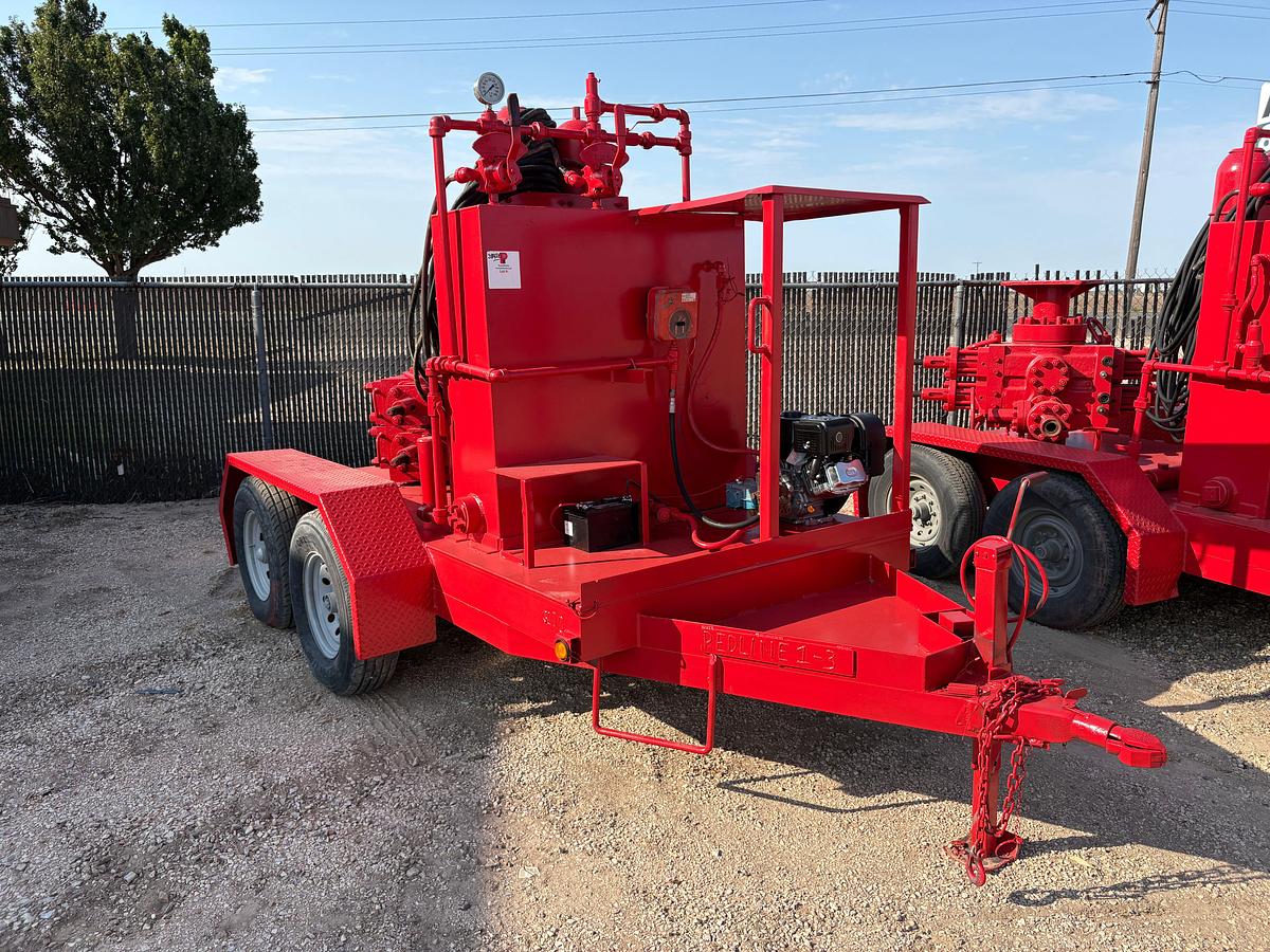 Used 2-station closing unit mtd on SHOPBUILT 10’ x 5’ t/a bumper pull trailer
