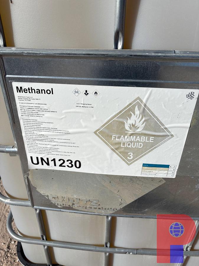 Used (1) 330 GALLON TOTE OF METHANOL & (4) 55-GALLON DRUMS OF METHANOL