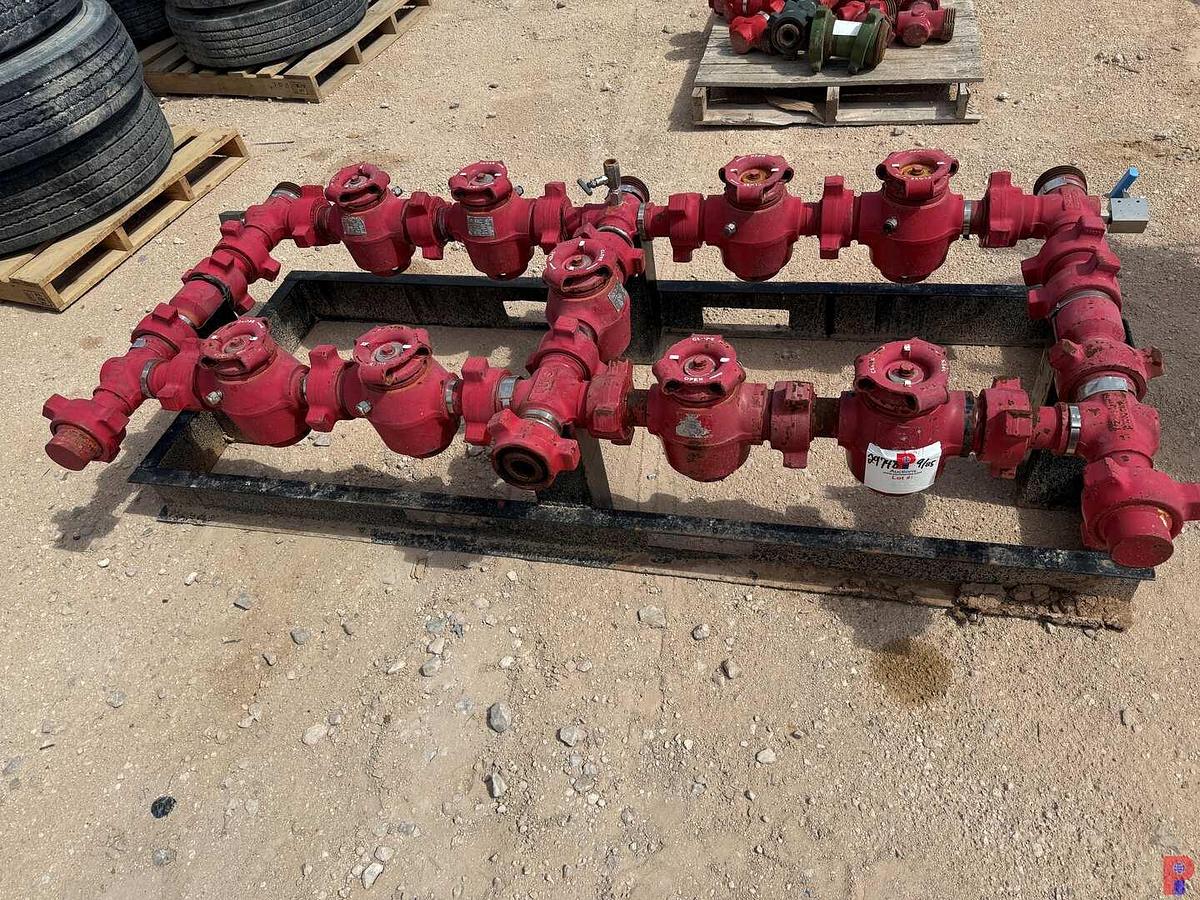 Used 2019 SMI 2" 15K PSI PLUG VALVE MANIFOLD SKIDDED