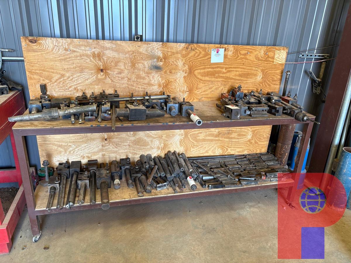 Used 8’ X 2’ X 38” ROLLING SHOP TABLE