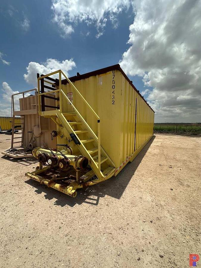 Used 500 BBL. WHEELED WEIR TANK W/ LINER