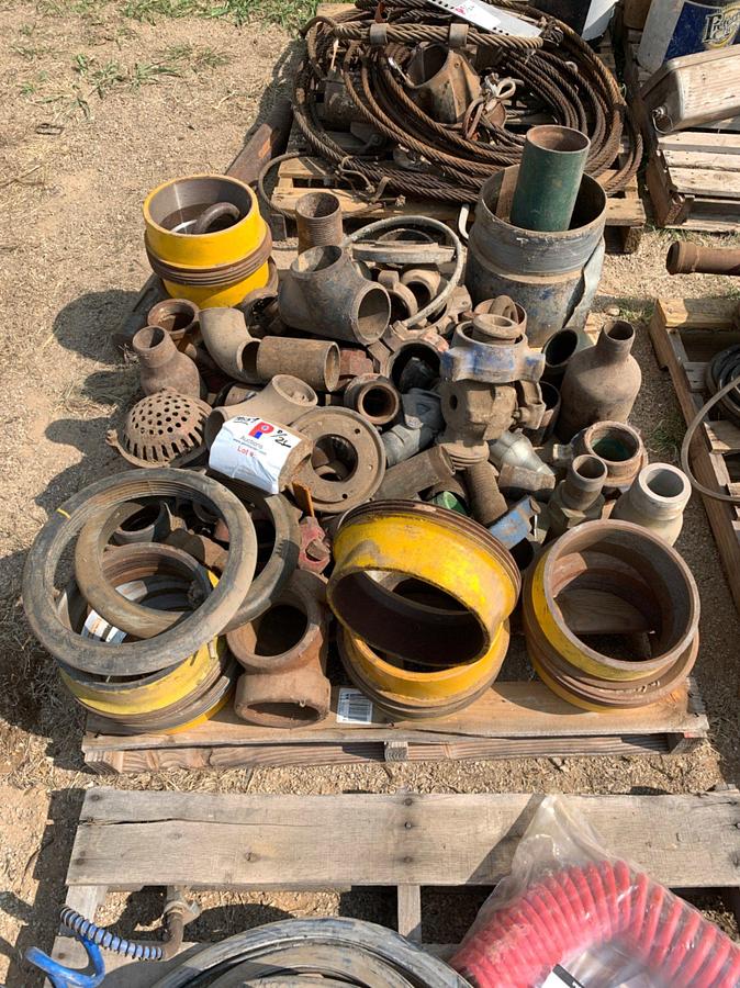 Used (6) Pallets of Truck Parts, Fittings, Wire Cable, and Rig Lights