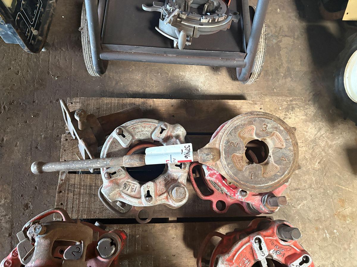 Used Set of (2) ridgid manual pipe threaders, 2-1/2” to 4”