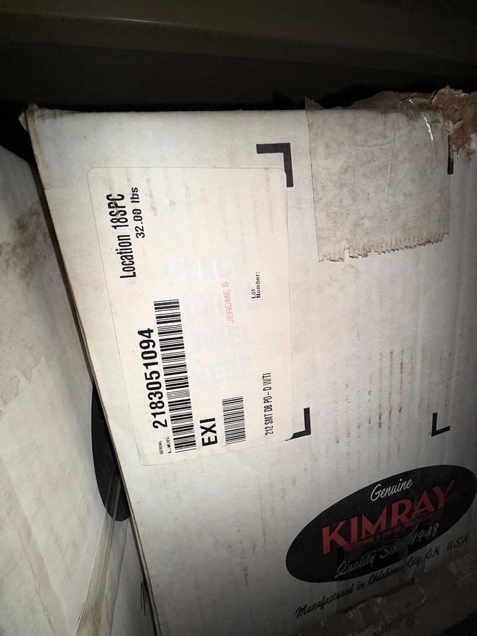 Used SECTION OF (10+) KIMRAY MOTOR VALVES, TRUNIONS, & REPAIR KITS, WSI HEAVY WALL TEES, BAIRD 125 PSI RELIEF VALVES, & RELATED