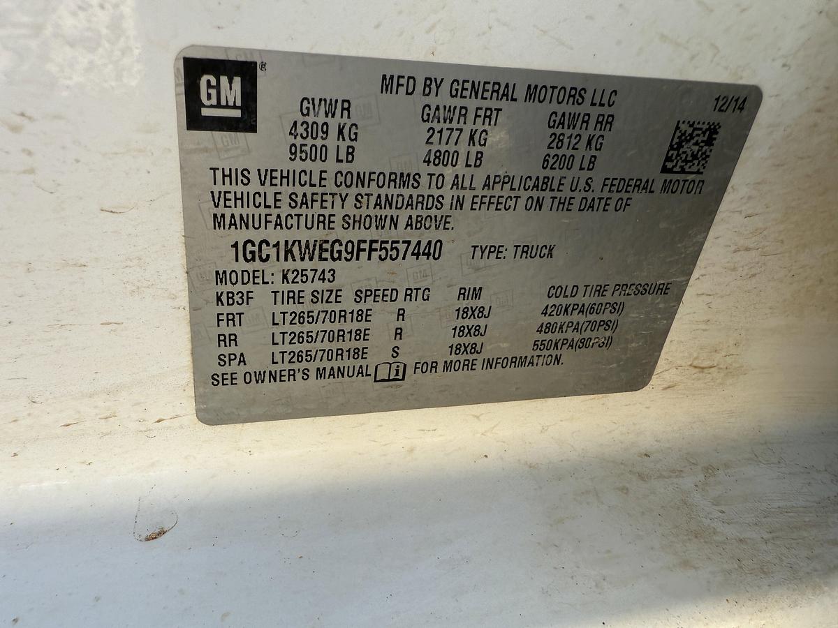 Used 2015 CHEVROLET SILVERADO 2500HD Z71 4WD CREW CAB PICKUP TRUCK