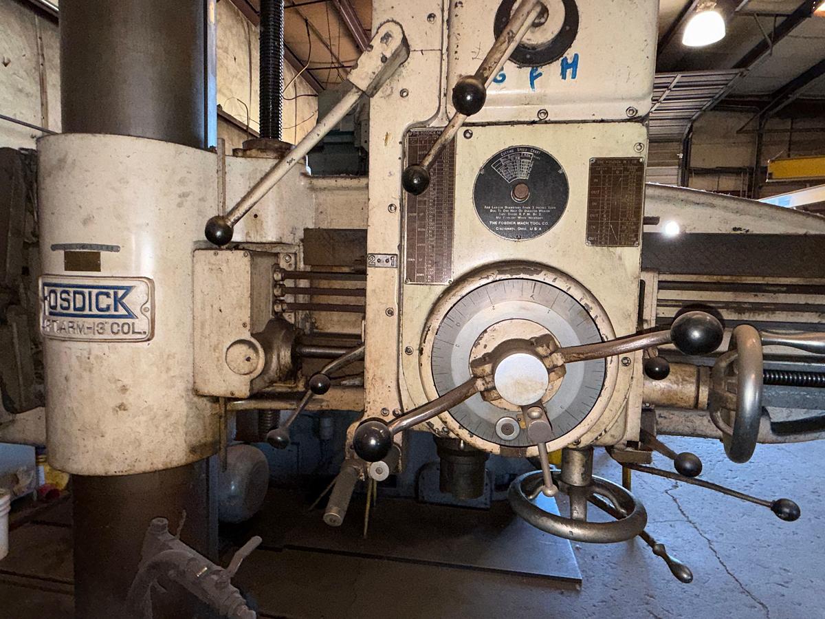 Used FOSDICK (U.S. NAVY) 4FT. ARM-13” COL. RADIAL ARM DRILL PRESS