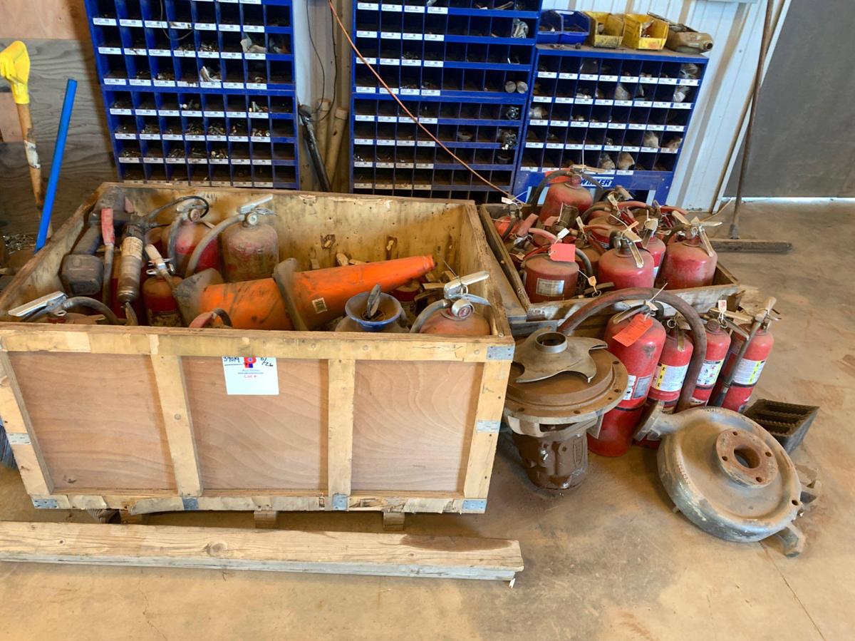 Used 2 Totes of Fire Extinguishers