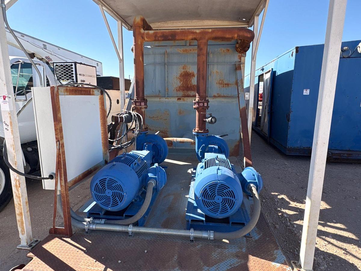 Used 48’ x 104” x 11’ 300BBL mud mixing system, skidded