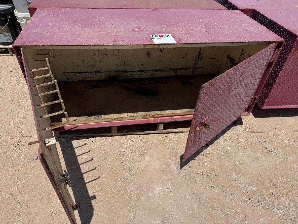 Used (2) 5’L x 2’W x 2’H STEEL 2-DOOR TOOL BOXES
