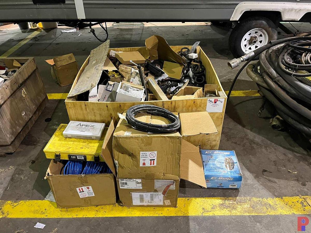 Used (2) CRATES W/ TRUCK PARTS, COIL TUBING RELATED PARTS & SUPPLIES