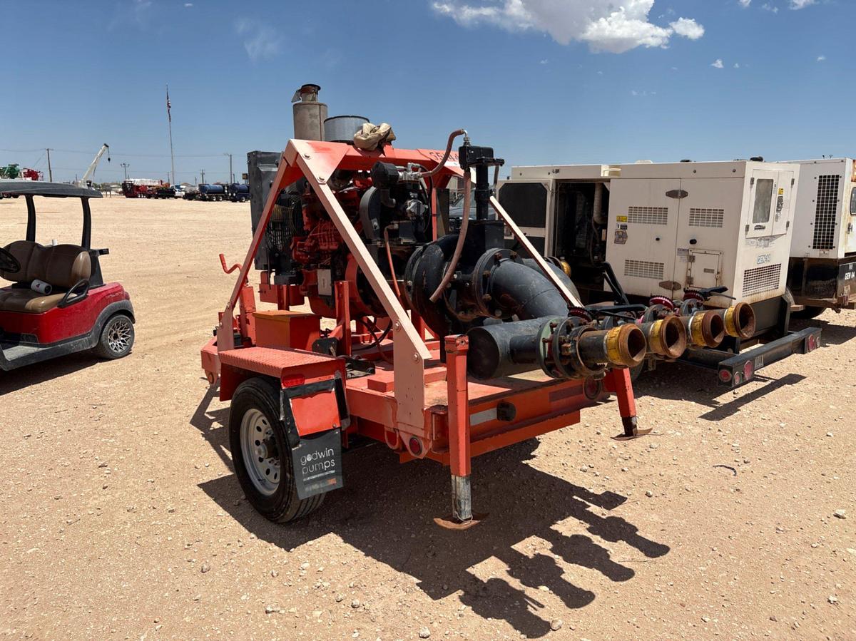 Used 2011 GODWIN PUMPS WATER TRANSFER PUMP MTD ON S/A BUMPER PULL TRAILER