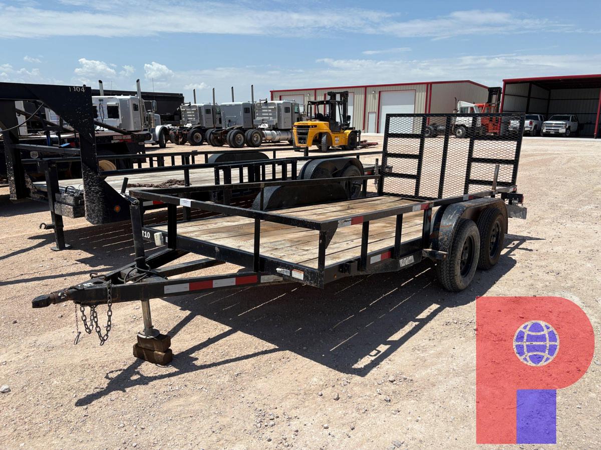 Used 2023 P&C 14.5’ X 6.5’ T/A BUMPER PULL UTILITY TRAILER