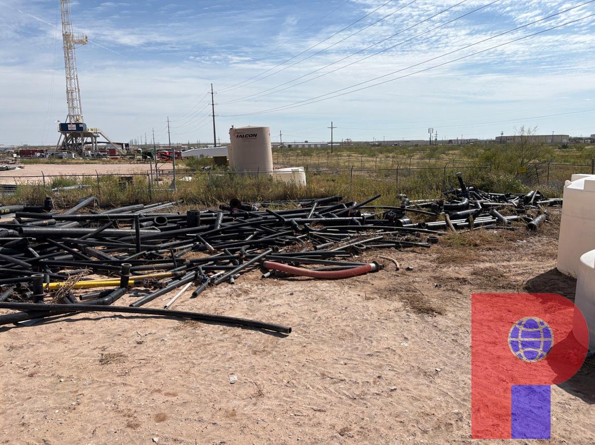 Used LARGE ASSORTMENT OF 3” - 10” DIAMETER POLY PIPE JOINTS, CUT OFFS & FITTINGS