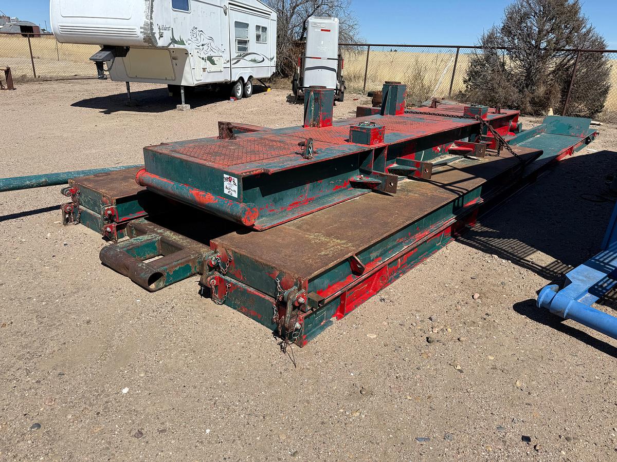 Used 2-SECTION 16.6’ H TELESCOPING SUB STRUCTURE W/ ZP175 ROTARY TABLE, RIGHT ANGLE DRIVE, & 33’ x 120” SKIDDED RIG RAMPS