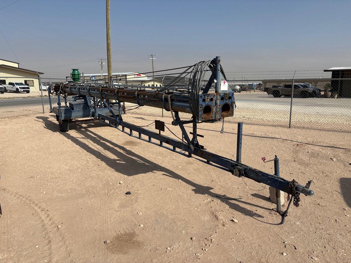 Used 6”DIA x 60’H s/a bumper pull portable flare trailer