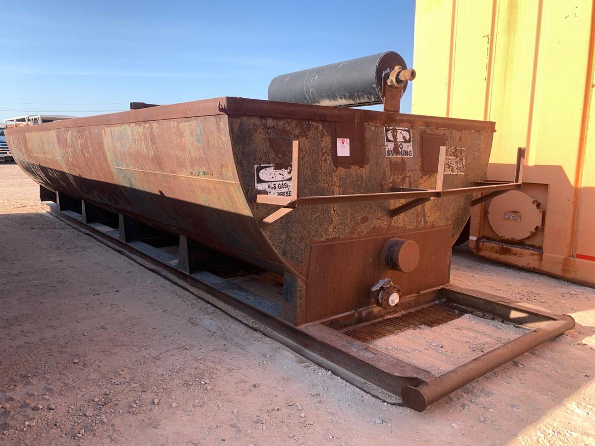 Used 38’L x 11’ W x 6’T 558bbl Round Bottom Open Top Tank