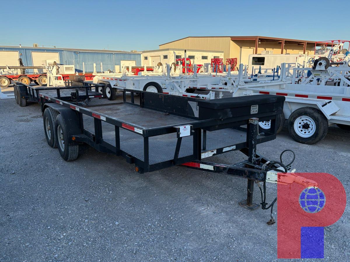 Used MAXEY 16’ X 7’ T/A BUMPER PULL UTILITY TRAILER