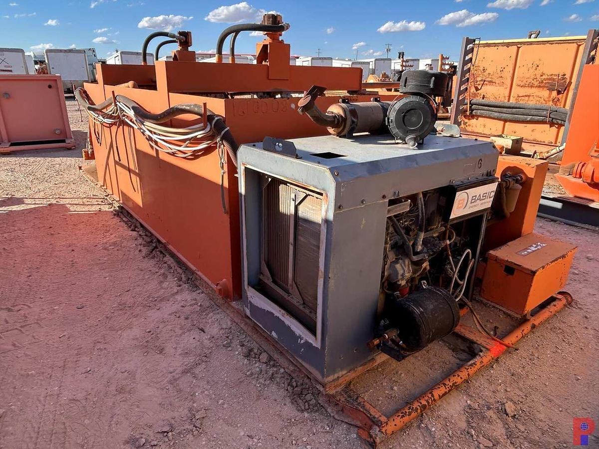 Used 12’ X 6’ X 4’ MIXING TANK W/ PERKINS DIESEL HPU