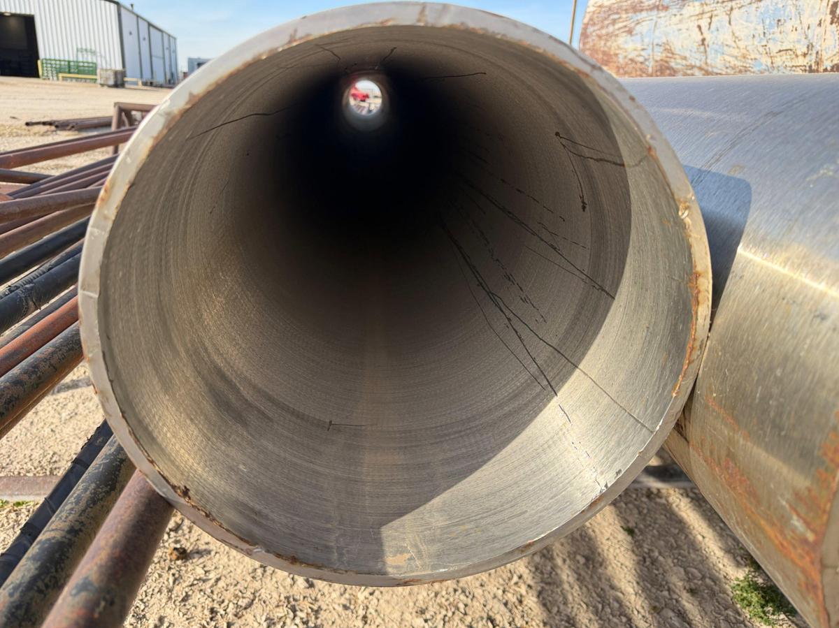 Used (67x$) 67’ of STAINLESS STEEL 14” x 3/8” wall pipe