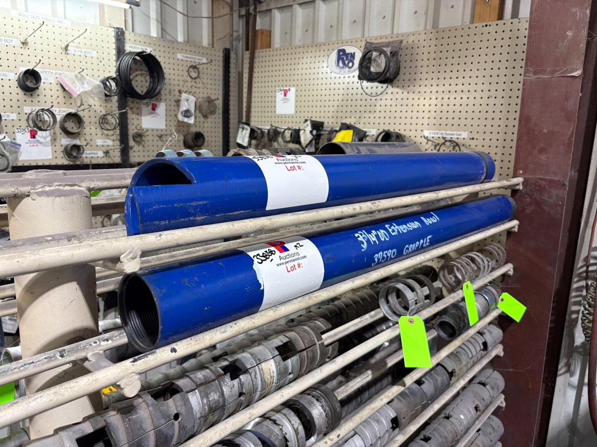 Used (2x$) 3-3/4”od gr37590 overshot extension bowls w/ (1) CL guide