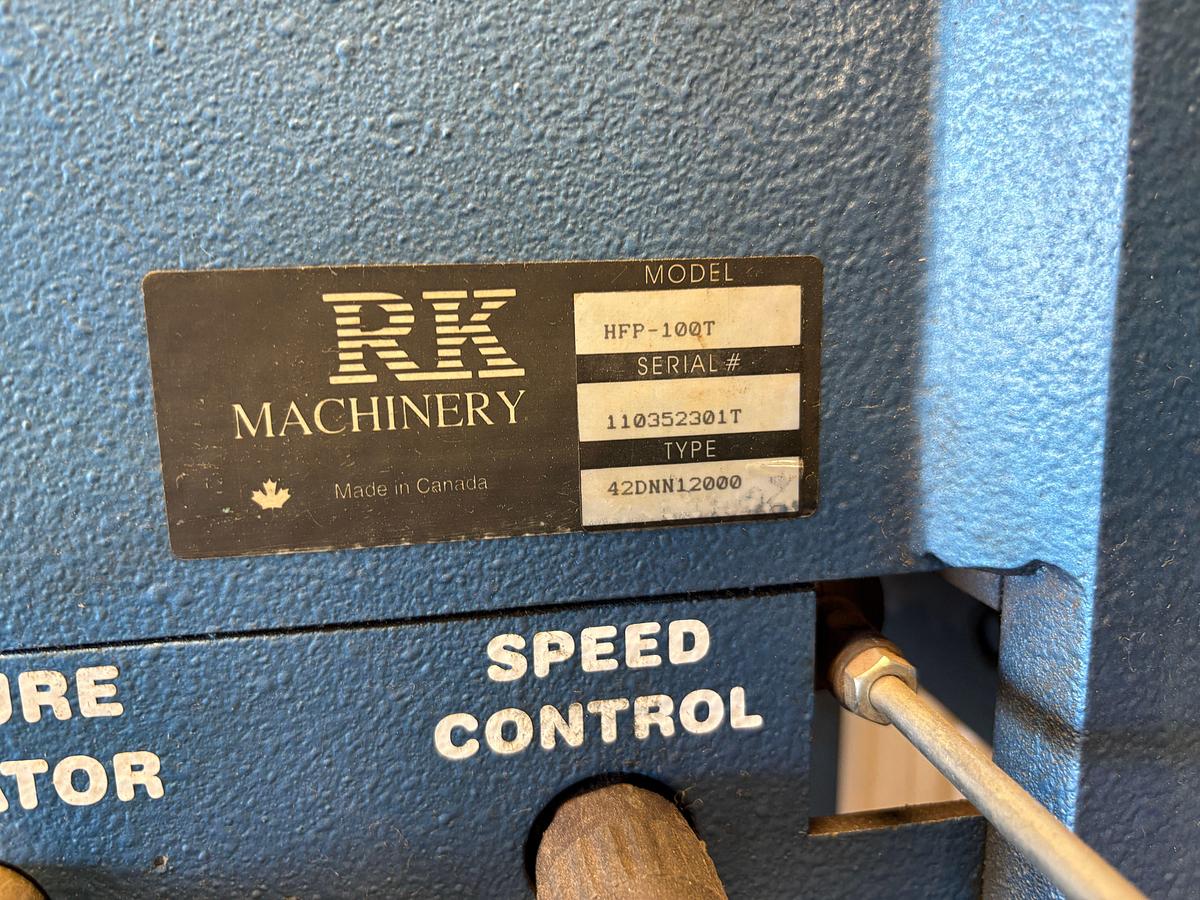 Used RK machinery HFP-100T press master 100 ton hydraulic press