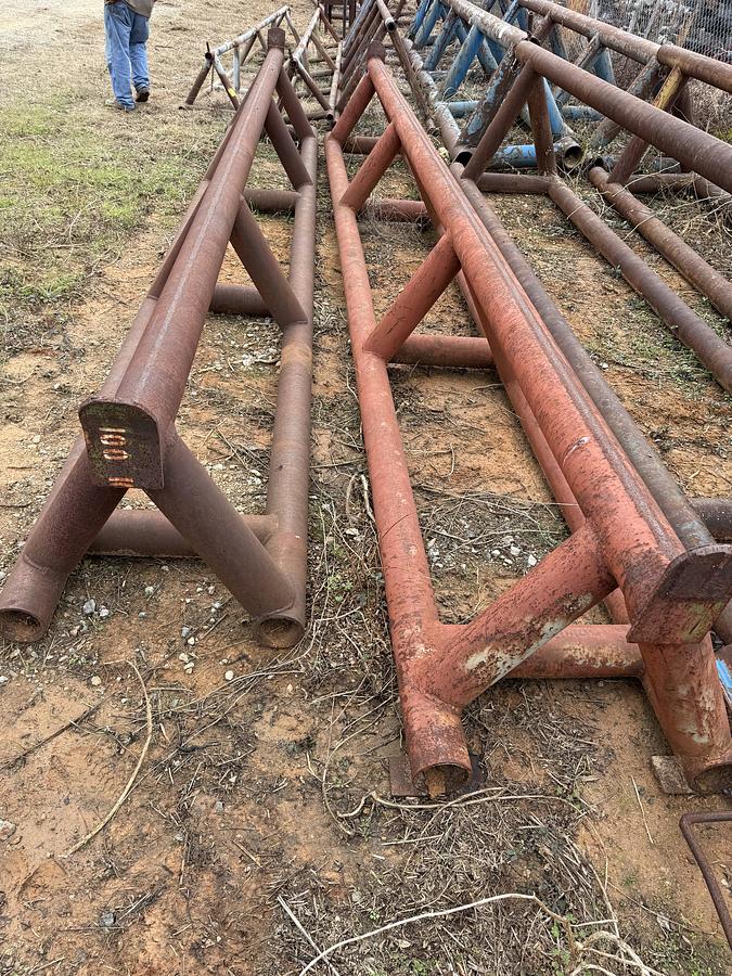 Used (2 X $) 20’ X 30” TRIANGULAR PIPE RACKS