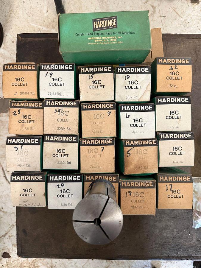 Used (21) Vintage(New Old Stock) Herdinge 16C COLLETS FOR LATHES & MILLING MACHINES