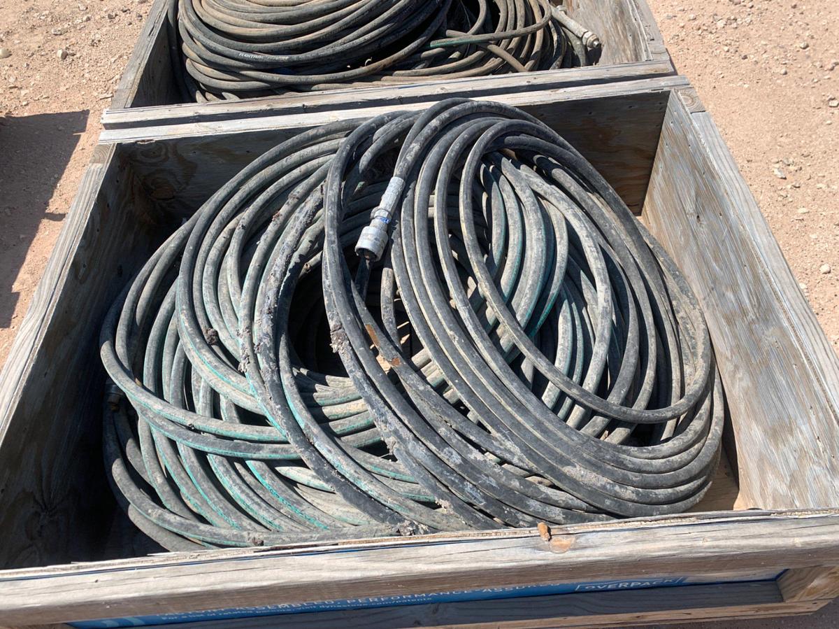 Used (2) Crates of 1/2in Hydraulic Hoses