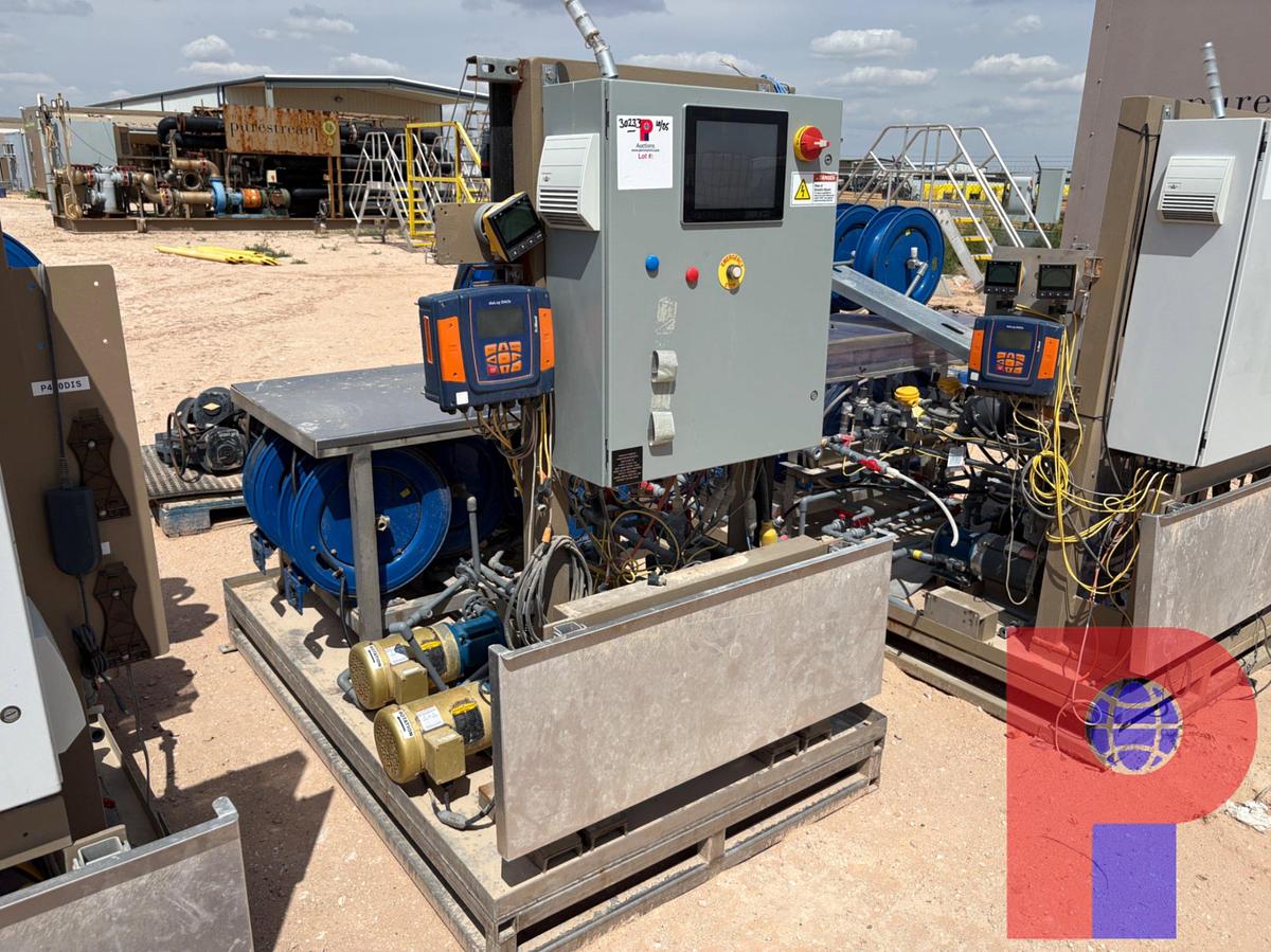 Used UNUSED 8’ X 4’ STAINLESS STEEL CHEMICAL PUMP SKID
