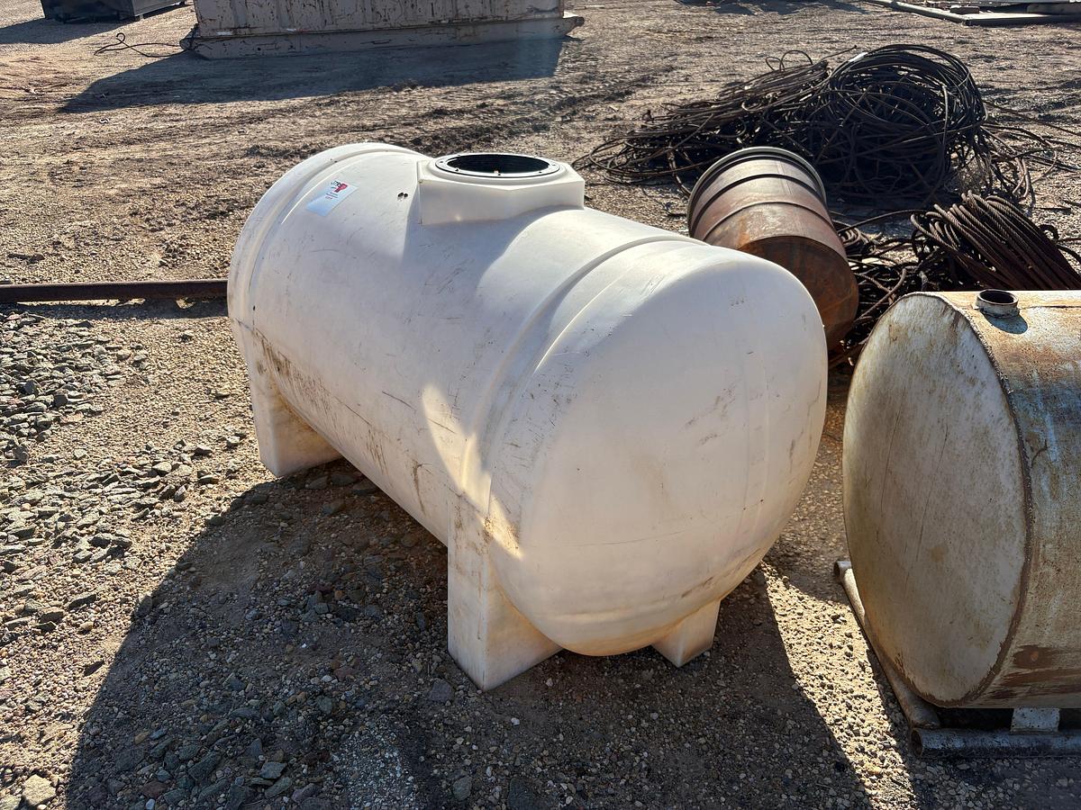 Used (1) 300 gallon fuel tank & (3) assorted size poly tanks