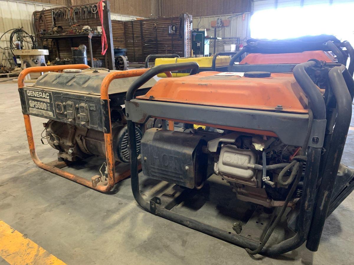 Used Generac GP 6500, and Generac GP 5500 Gas Generators