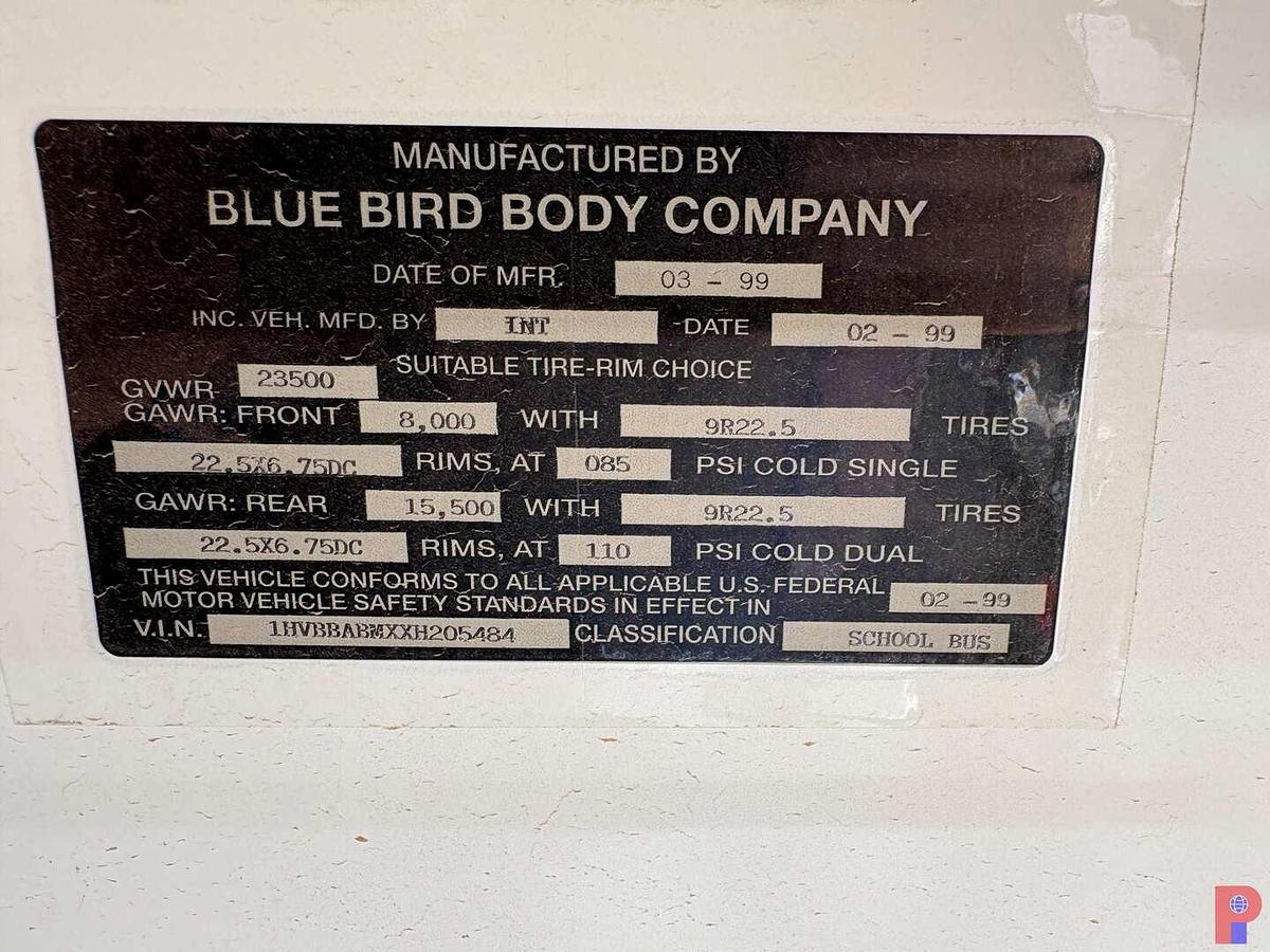 Used 1999 INTERNATIONAL/BLUE BIRD 3800 SCHOOL BUS