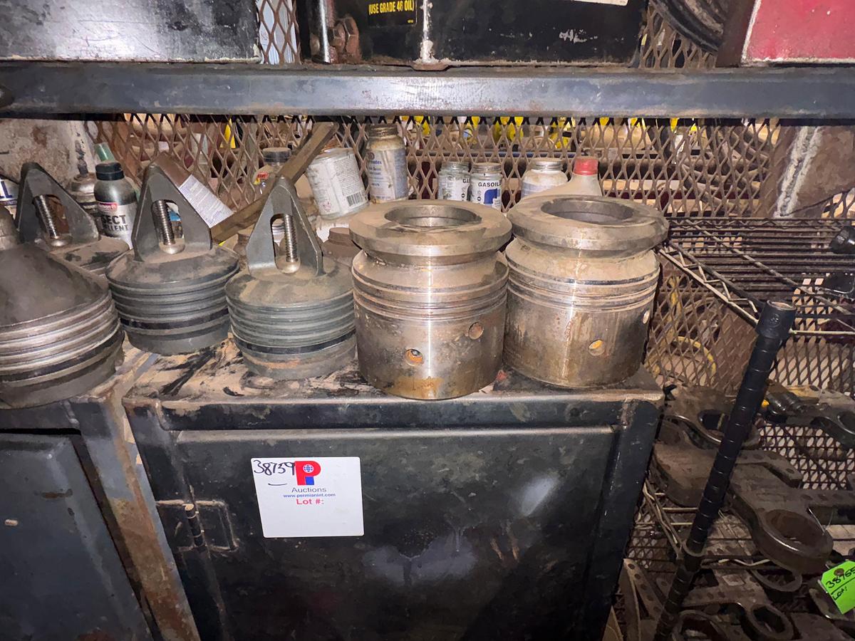 Used (2) 2’ x 16” x 4’ cabinets w/ 40+ assorted back pressure valves
