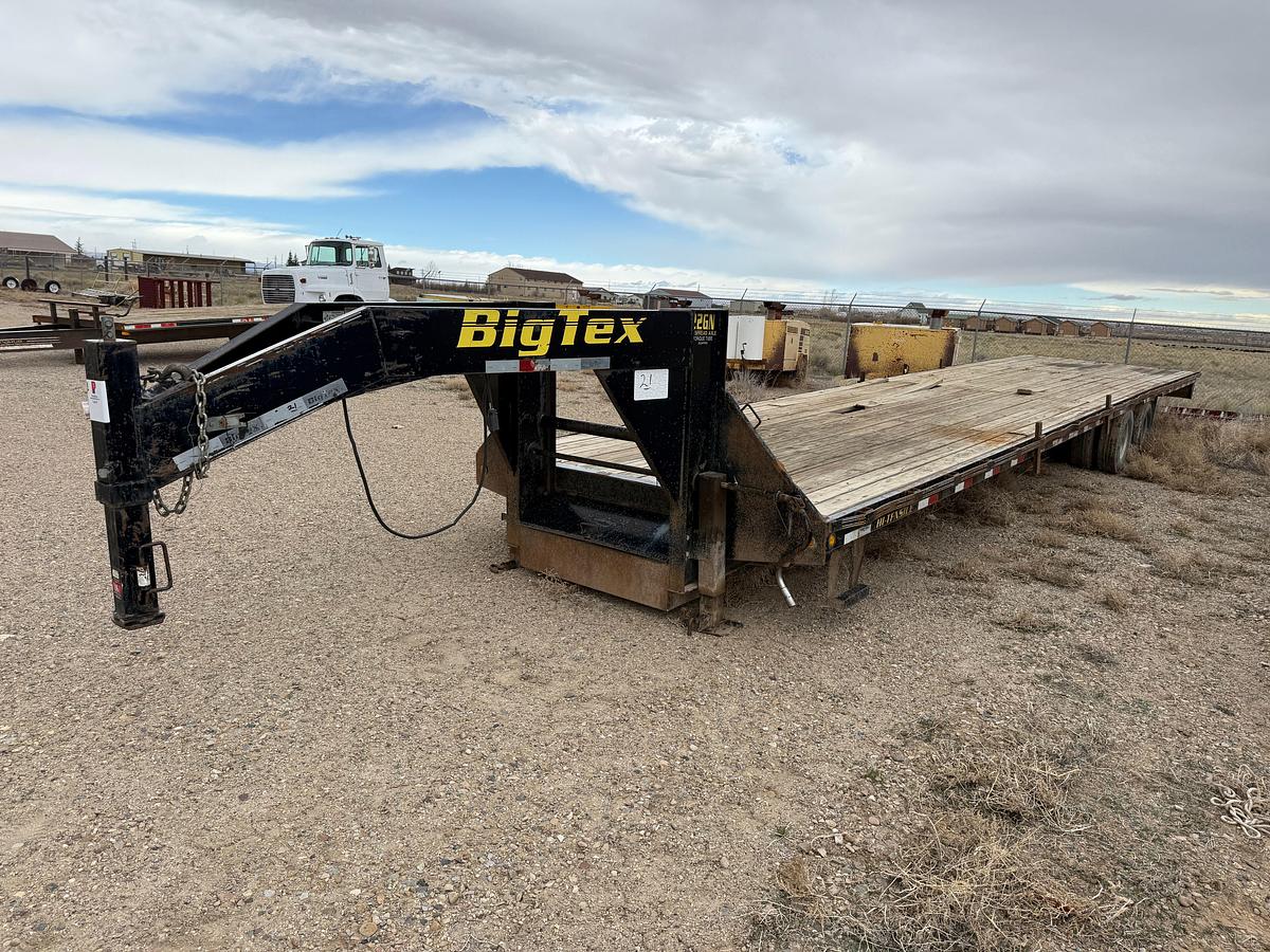 Used 2008 BIG TEX 22GN-40' FLATBED GOOSENECK T/A TRAILER