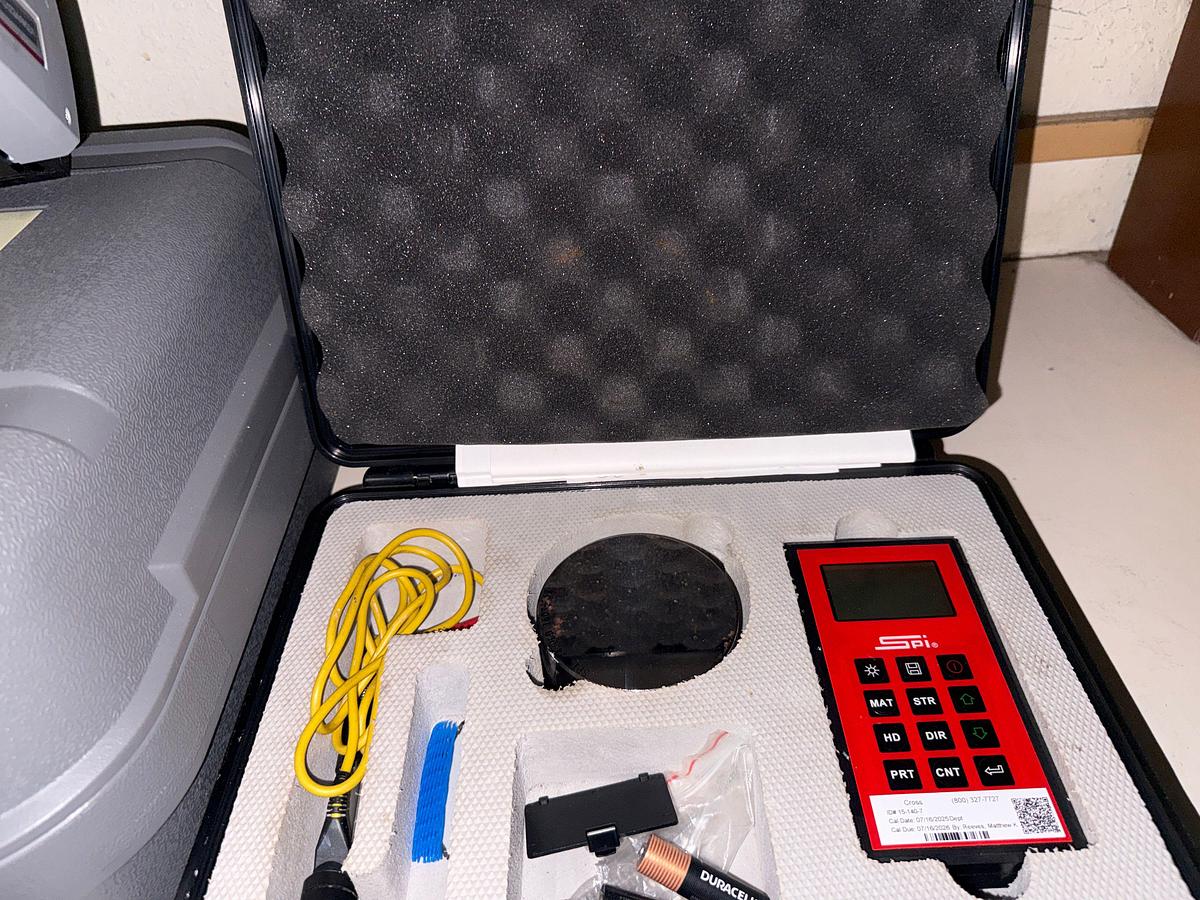 Used SECTION W/ DIGITAL COMPONENTS, PARKER 1115VAC MPI TESTER, KING PORTABLE BRINNEL, FLYMARKER, SPI HARDNESS TESTER