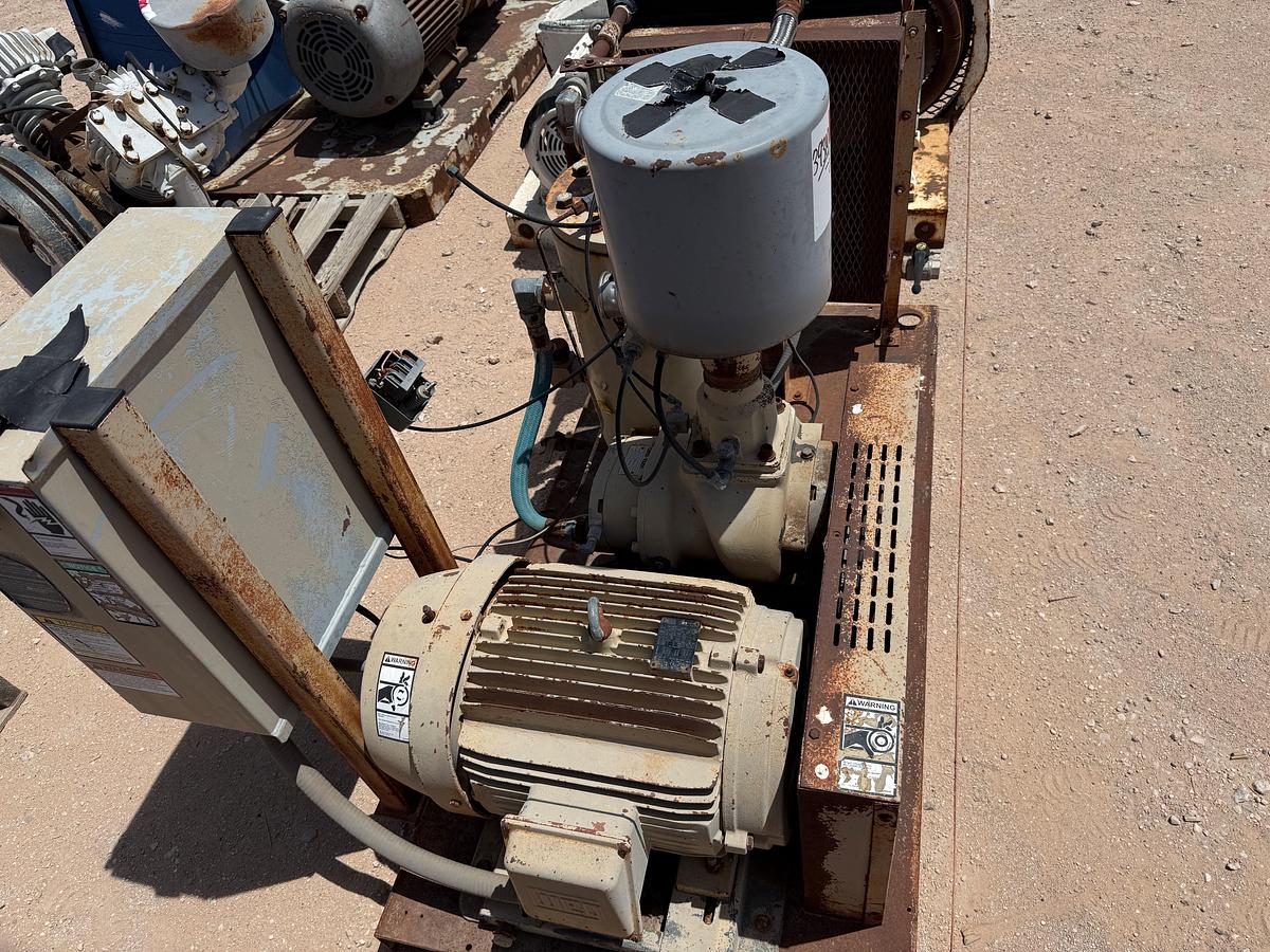 Used CURTIS-TOLEDO MODEL R/S30B, 130-CFM / 125-PSI ROTARY SCREW INDUSTRIAL AIR COMPRESSOR P/B 30-HP ELECTRIC MOTOR MTD ON SKID
