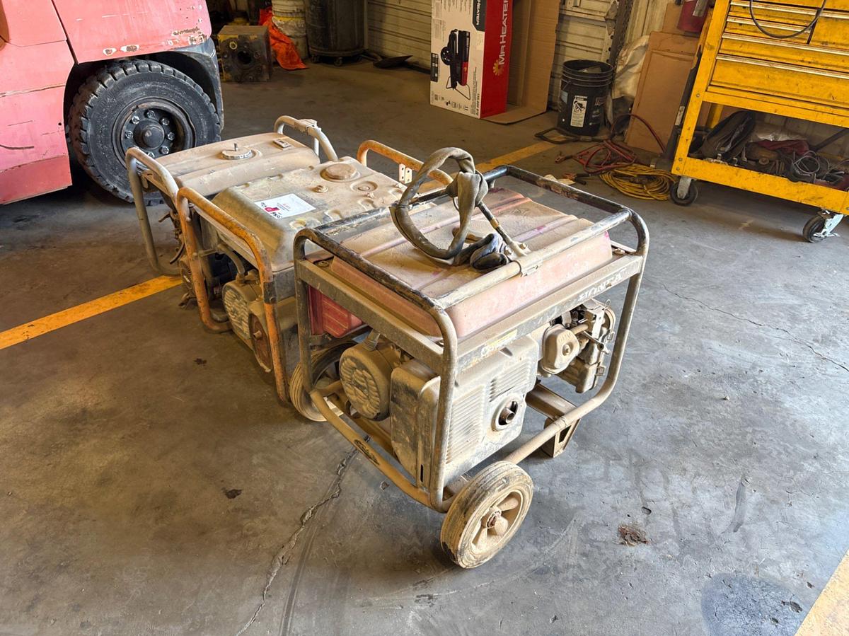 Used (3) portable generators, 3.5KW to 6.5KW