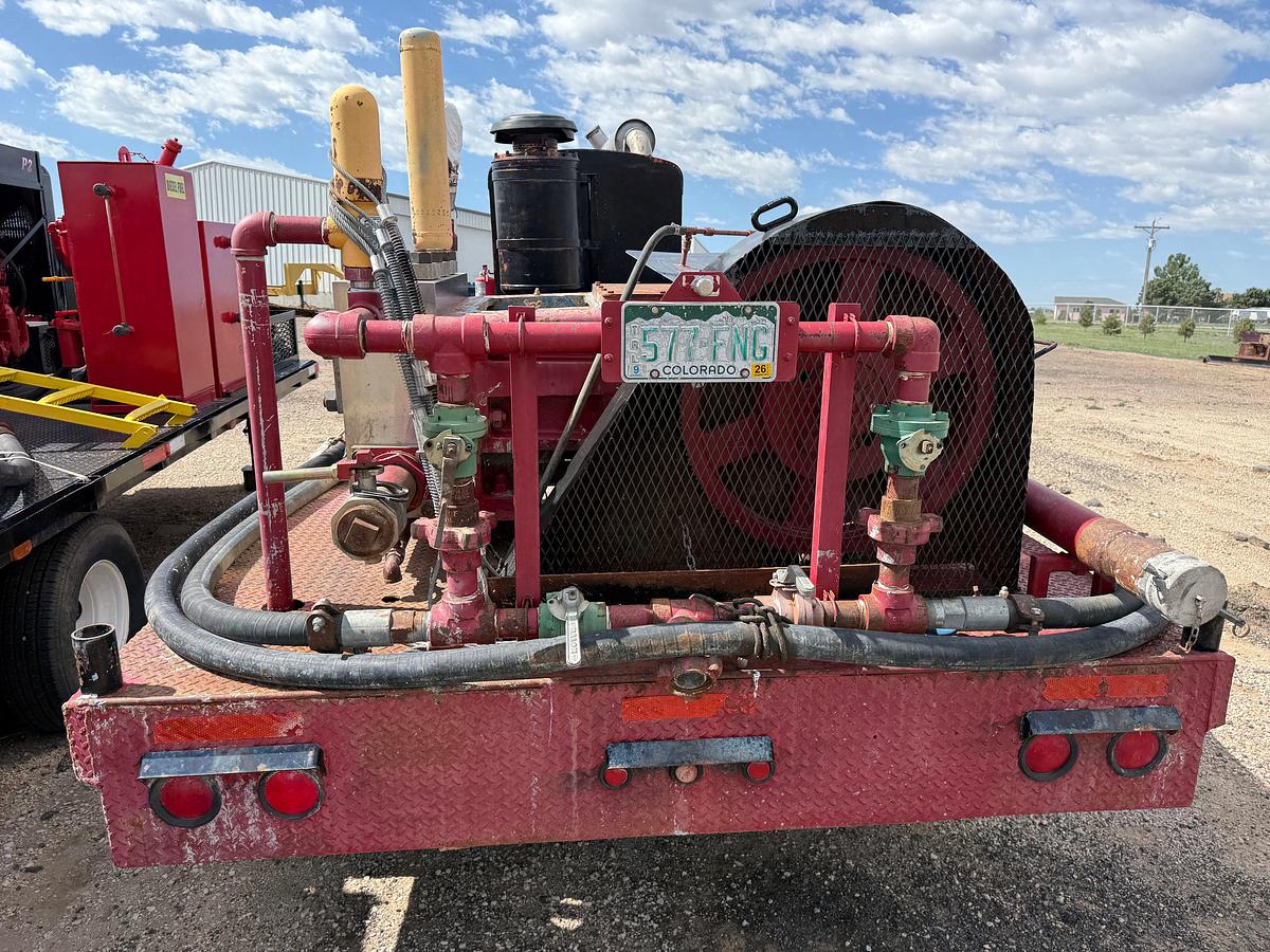 Used WEATHERFORD 5K WP TRIPLEX PUMP MTD ON 16’ T/A GOOSENECK TRAILER