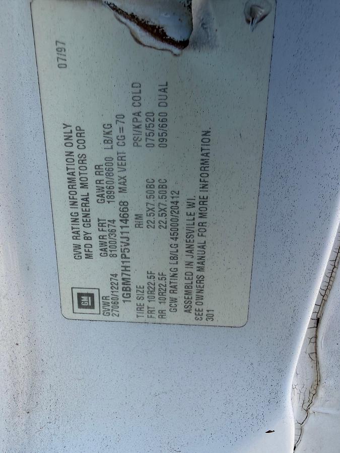 Used 1997 CHEVROLET C-4500 MECHANICS TRUCK