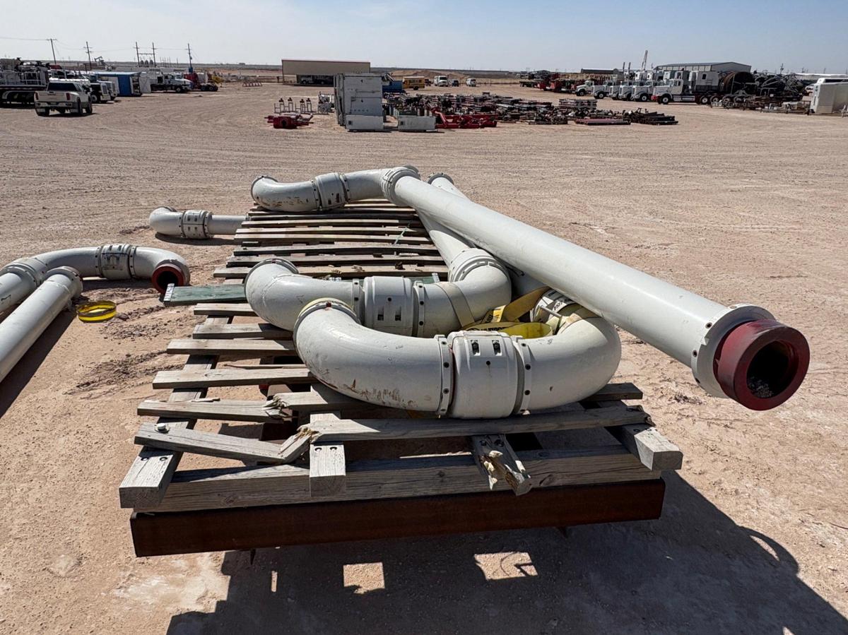 Used 8” NOV QUICKLATCH BIG BORE FRACMAXX FLOW IRON PIPE PACKAGE