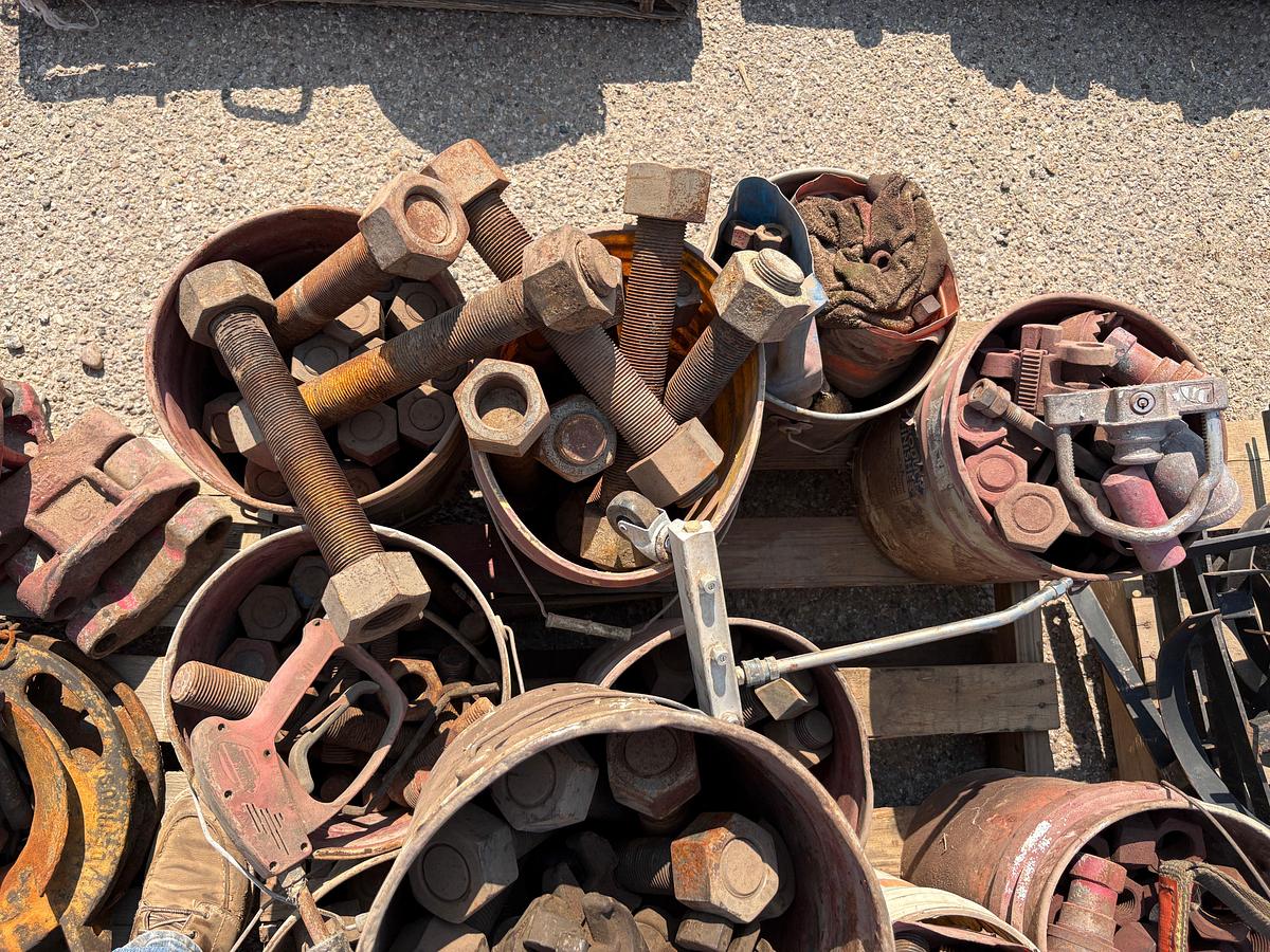 Used Pallet of assorted stud bolts & nuts
