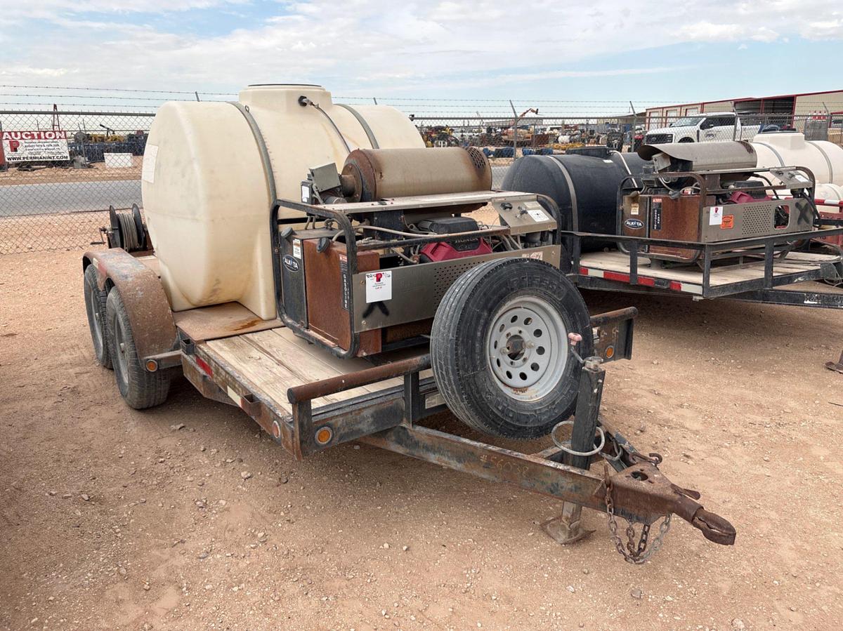 Used 14’ x 6.5’ T/A BUMPER PULL PRESSURE WASH TRAILER