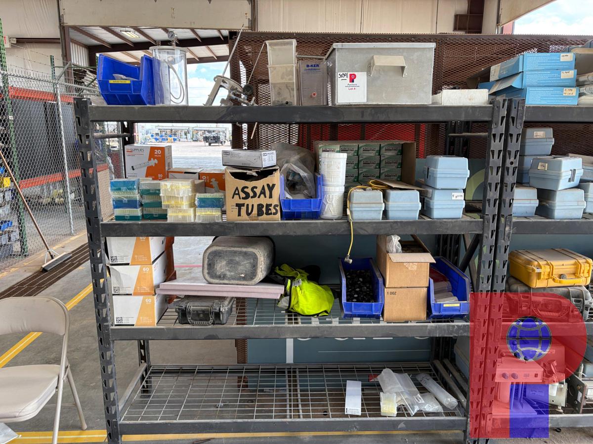 Used 6’ X 2’ X 6’ SHELVING UNIT W/ LAB EQUIPMENT