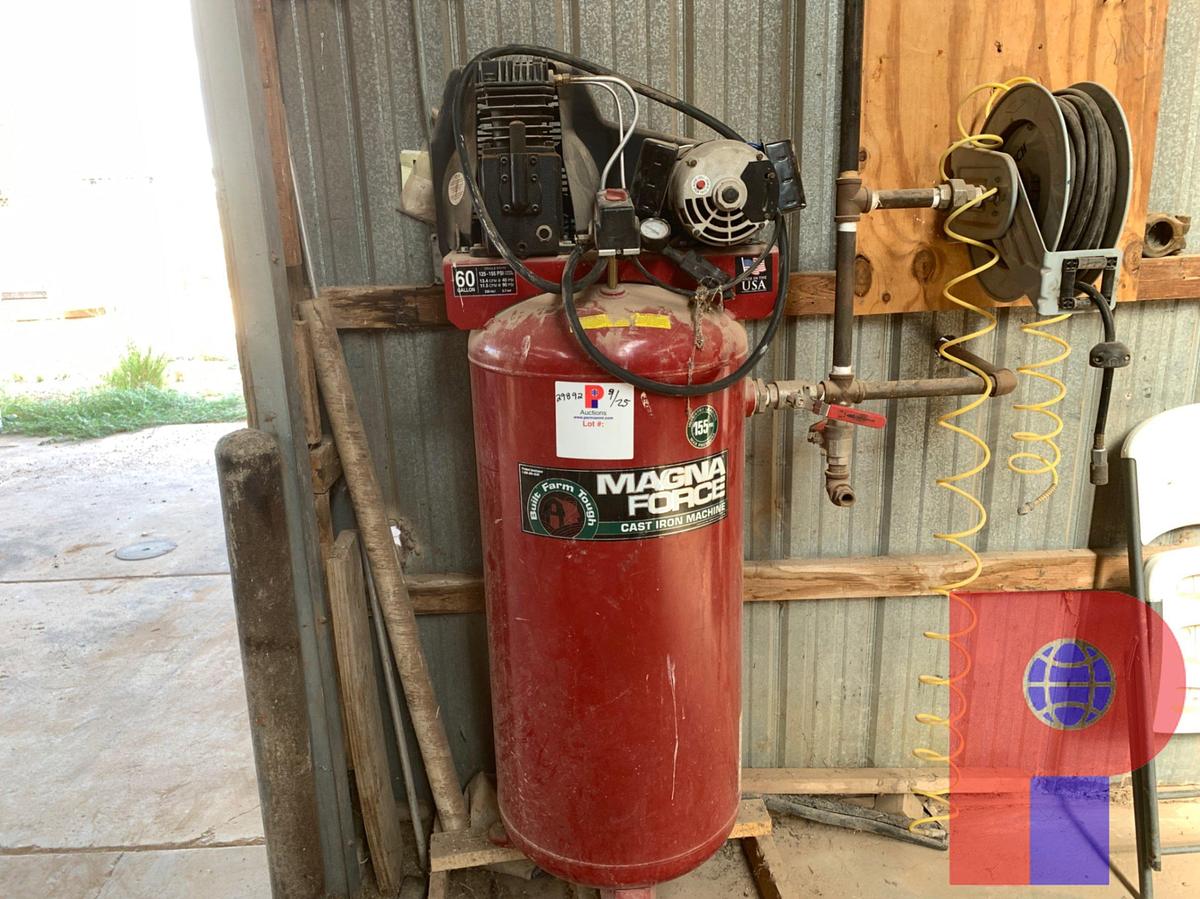 Used MAGNA FORCE 60 GALLON 155PSI AIR COMPRESSOR