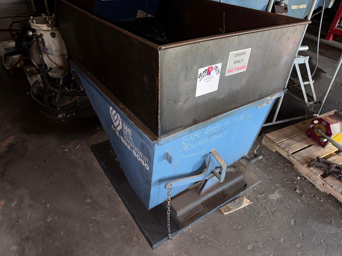 Used HIPPO HOPPER 3-4 CUYD SELF-DUMPING METAL HOPPER