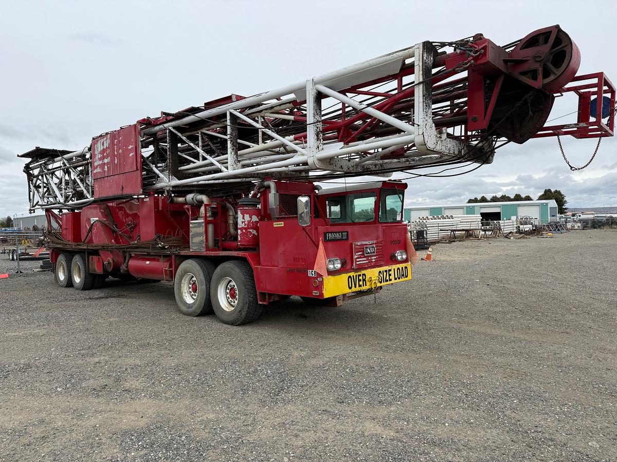 Used 1979 FRANKS EXPLORER III 1287/160 DTD-HT 96’-215K 4-AXLE WELL SERVICE WORKOVER RIG