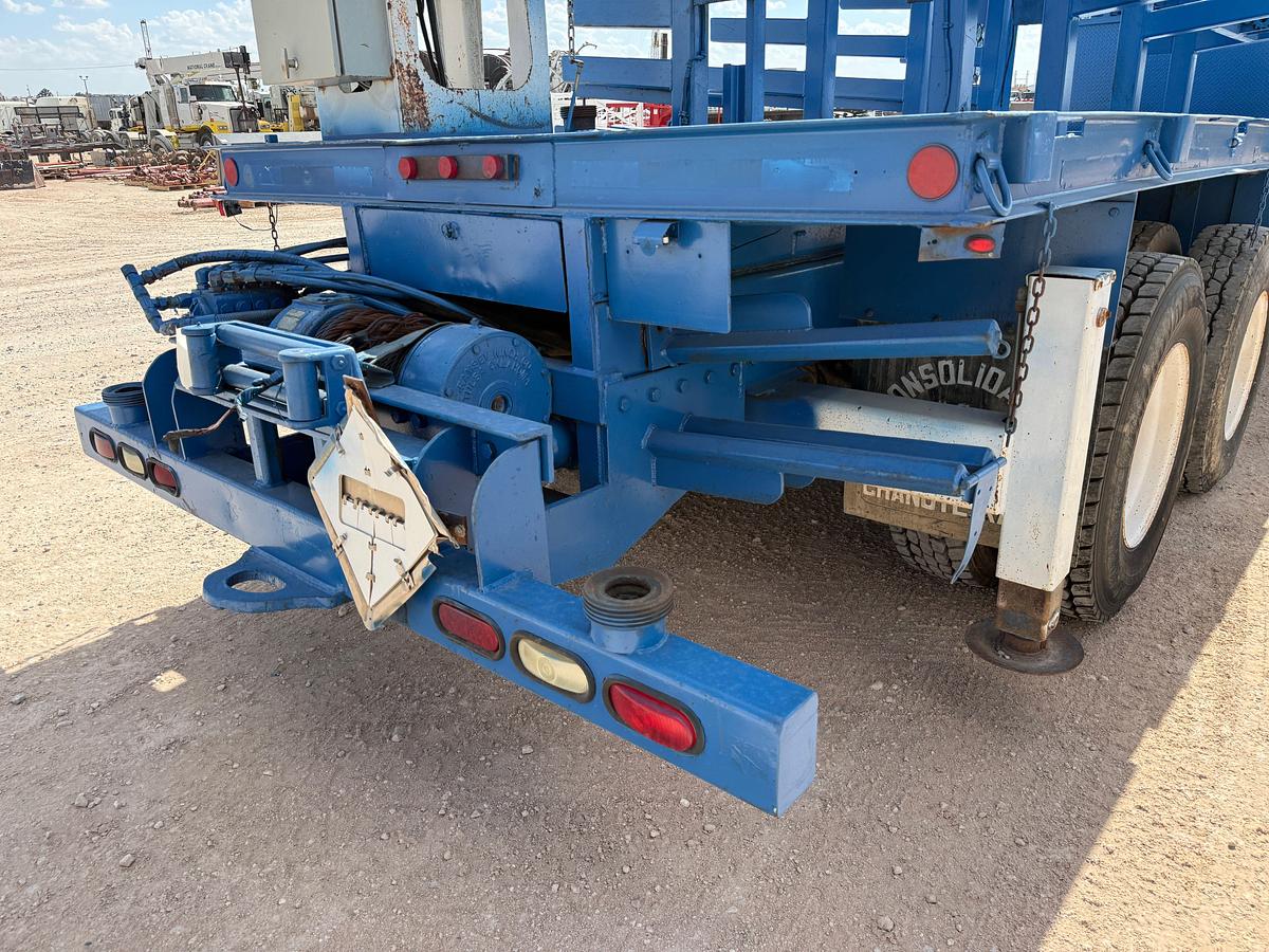 Used 2002 STERLING LT9500 T/A 24’ FLATBED FLOW IRON CRANE TRUCK